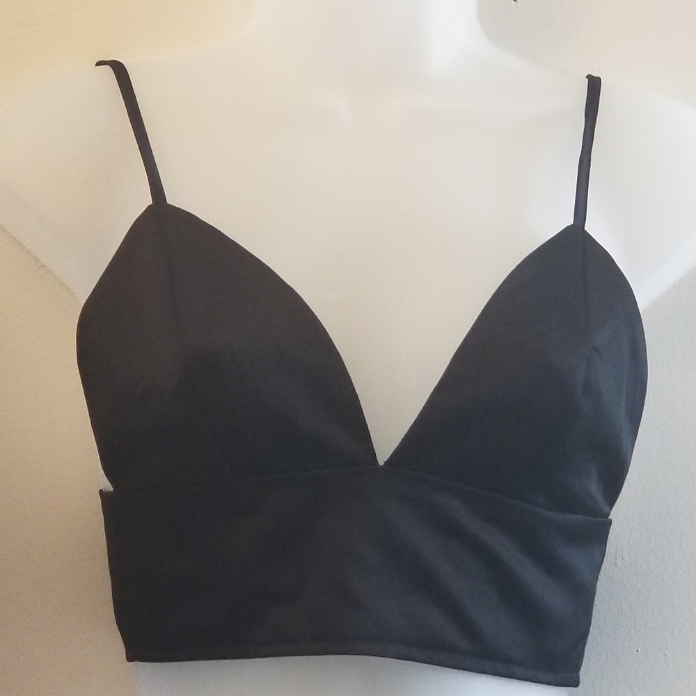 Black Satin Bralet